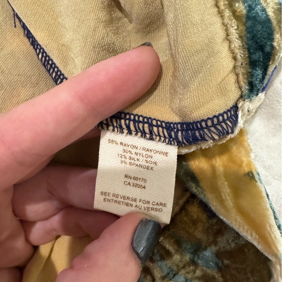 Free People Floral Velvet Lace Swiss Dot Babydoll Dress - Picture 9 of 10